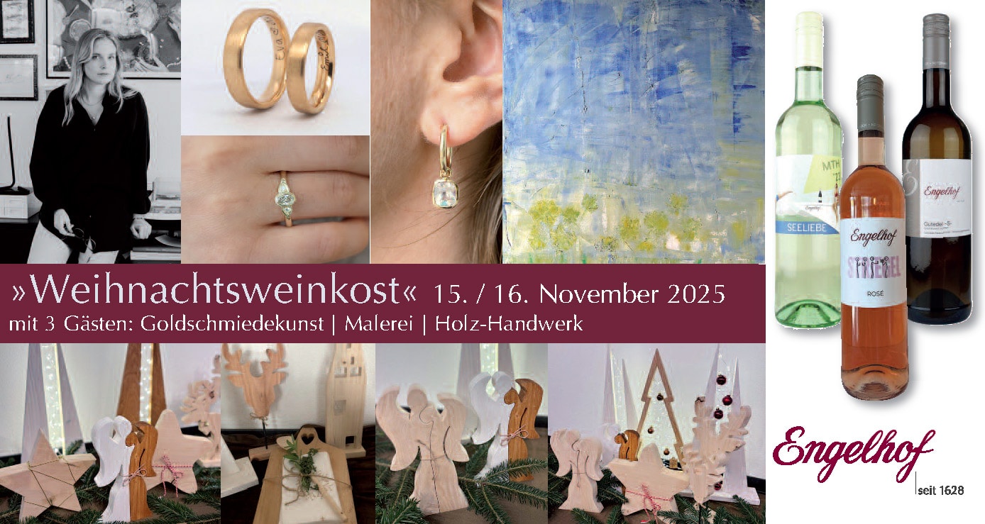 Weihnachtsweinkost Einladungskarte 